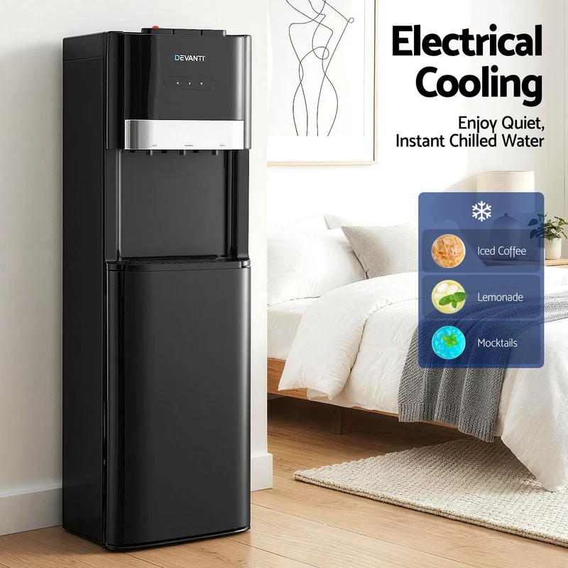 Devanti 3 Taps Water Cooler Dispenser Bottom Loading Dispenser Chiller Purifier