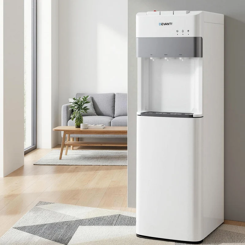 Devanti 3 Taps Water Cooler Dispenser Bottom Loading Dispenser Chiller Filter Purifier