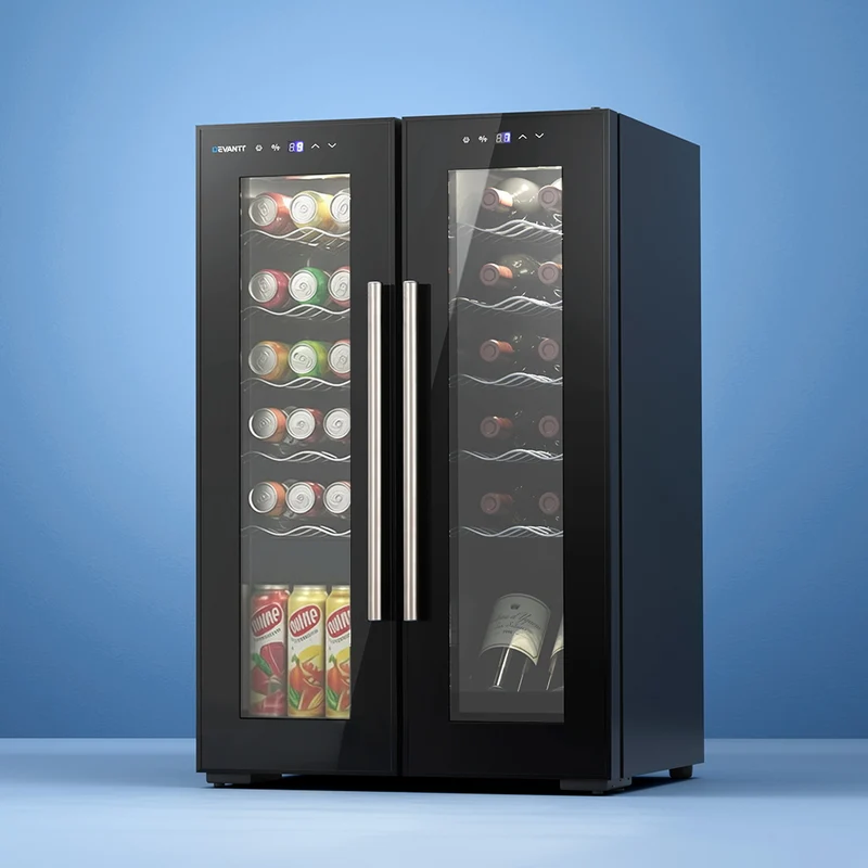 Devanti Wine Fridge Cooler Dual Zone 24 Bottles