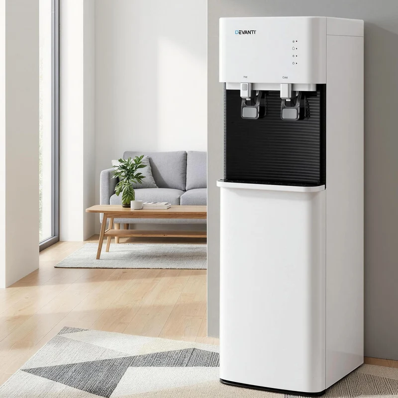 Devanti 2 Taps Water Cooler Dispenser Bottom Loading Dispenser Chiller Filter Purifier