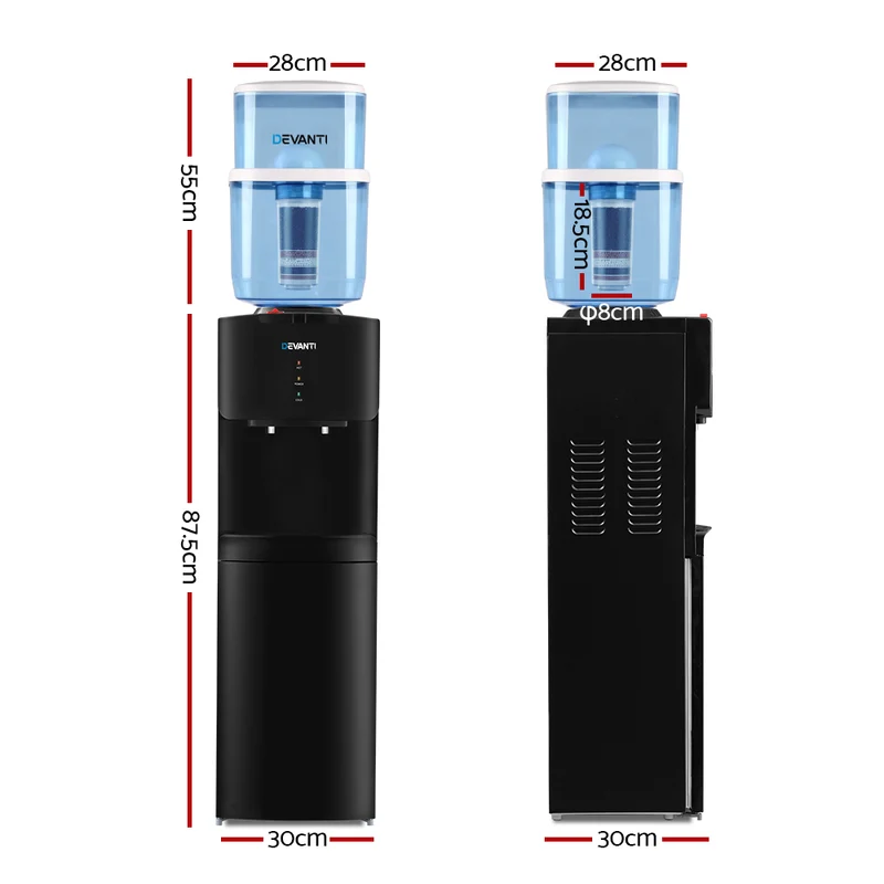 Devanti Water Cooler Dispenser Stand 22L Bottle Black