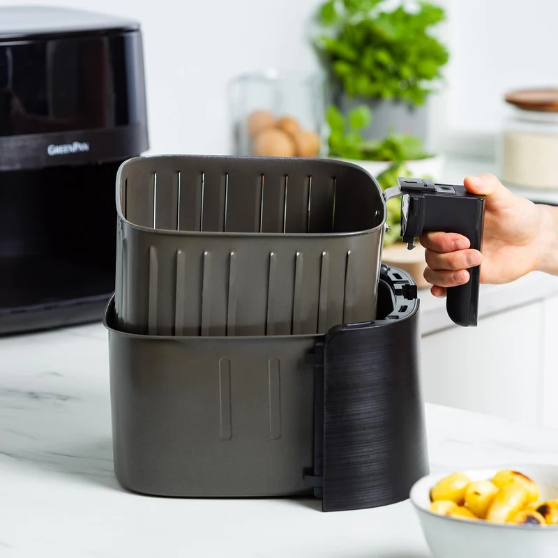 GreenPan Bistro Ceramic Airfryer Removable Basket 7.2L (Black)