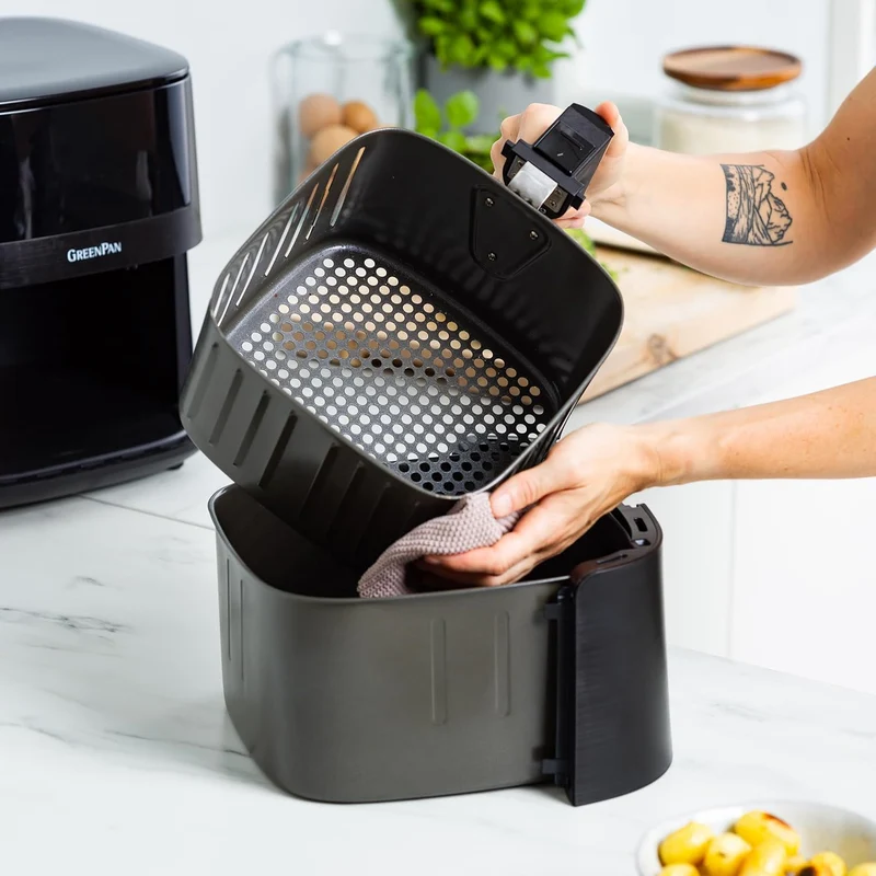 GreenPan Bistro Ceramic Airfryer Removable Basket 7.2L (Black)