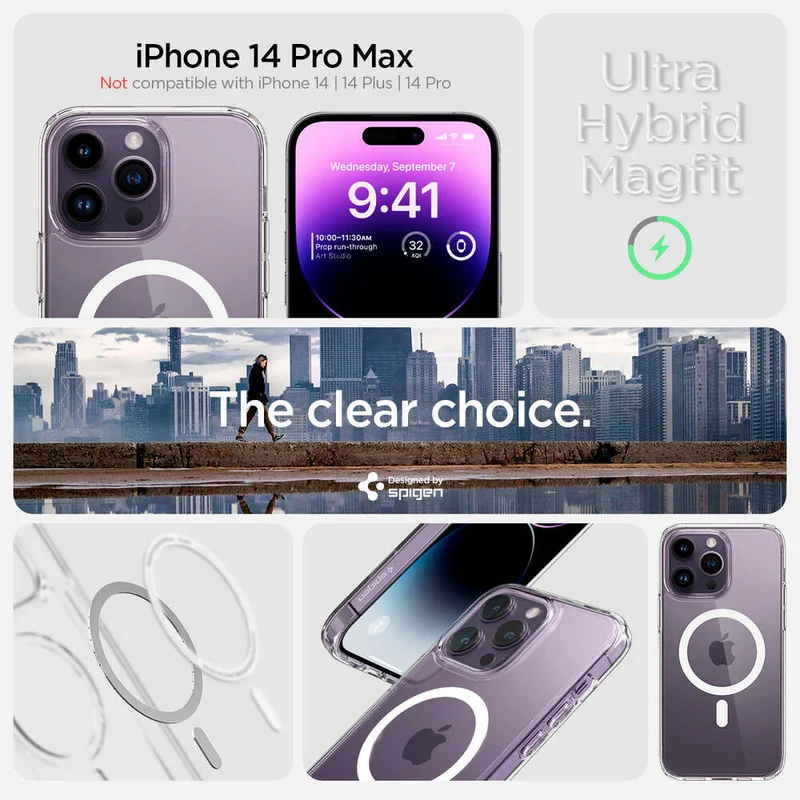 Spigen Apple iPhone 14 Pro Max Ultra Hybrid Mag (MagFit) Case - White