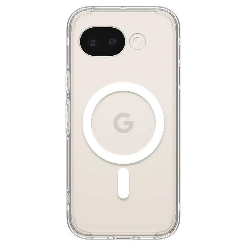 Spigen Google Pixel 10a Ultra Hybrid (MagFit) Case (Clear Case / White Ring)