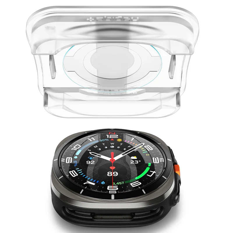 Spigen Galaxy Watch Ultra 47mm 2025/2024 EZ Fit GLAS.tR Slim Glass Screen Protector 2PCS (Clear)