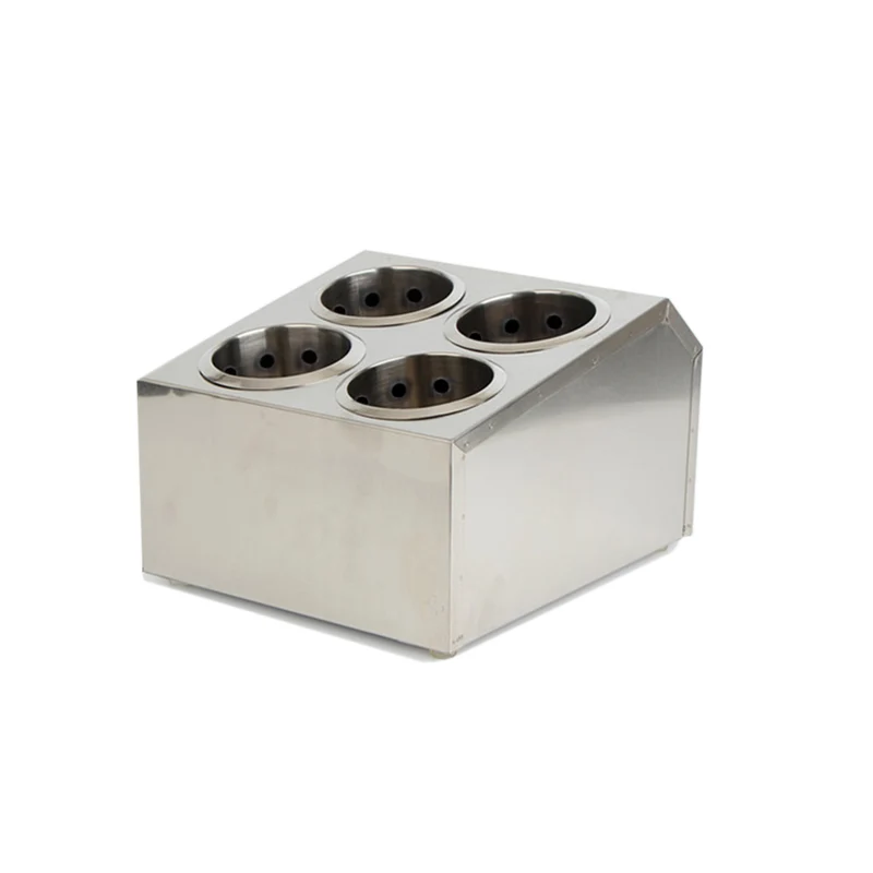SOGA Stainless Steel Conical Cutlery Holder with 4 Holes