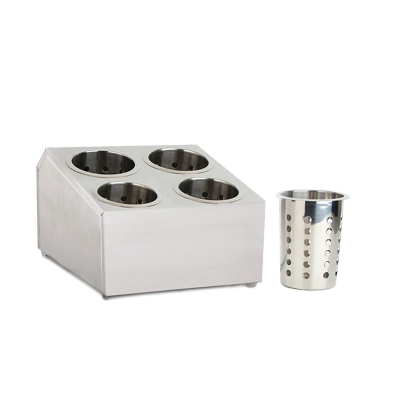 SOGA Stainless Steel Conical Cutlery Holder with 4 Holes