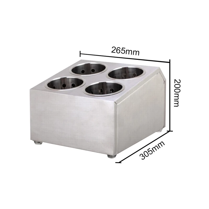 SOGA Stainless Steel Conical Cutlery Holder with 4 Holes