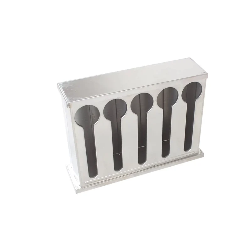 SOGA Stainless Steel Restaurant Spoon Holder Storage Rack 5 Holes