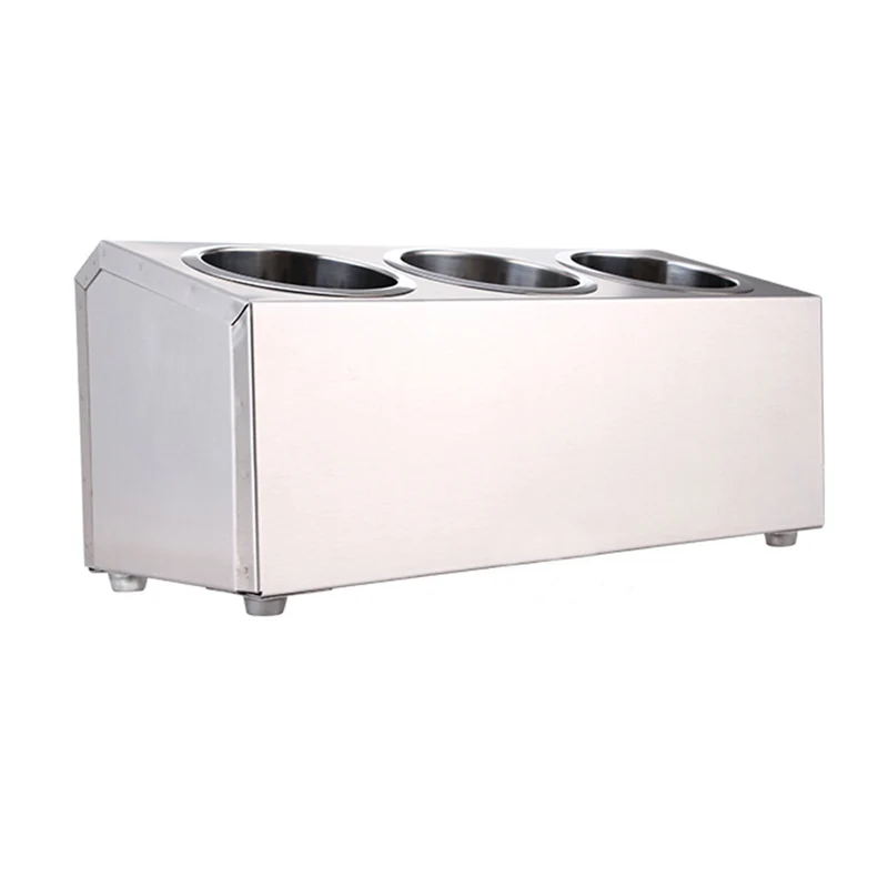 SOGA Stainless Steel Conical Cutlery Holder with 3 Holes 18/10