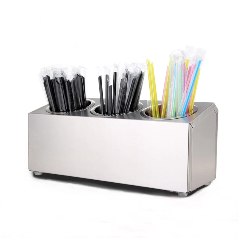SOGA Stainless Steel Conical Cutlery Holder with 3 Holes 18/10