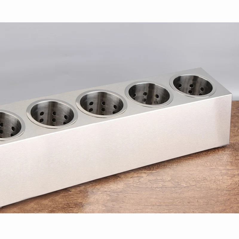 SOGA Stainless Steel Conical Cutlery Holder with 5 Holes 18/10
