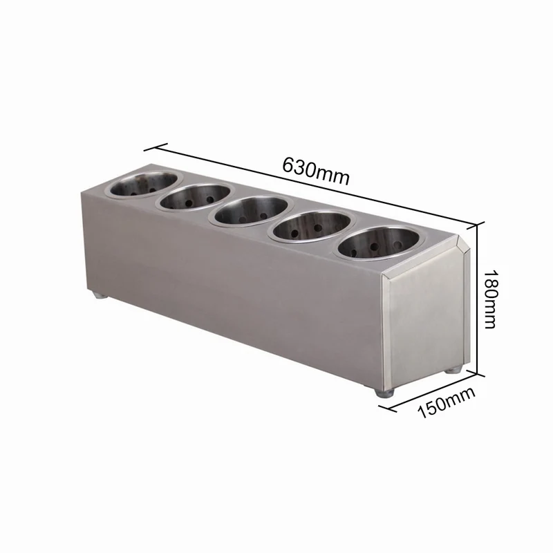 SOGA Stainless Steel Conical Cutlery Holder with 5 Holes 18/10