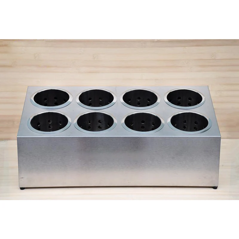 SOGA Stainless Steel Conical Cutlery Holder with 8 Holes 18/10
