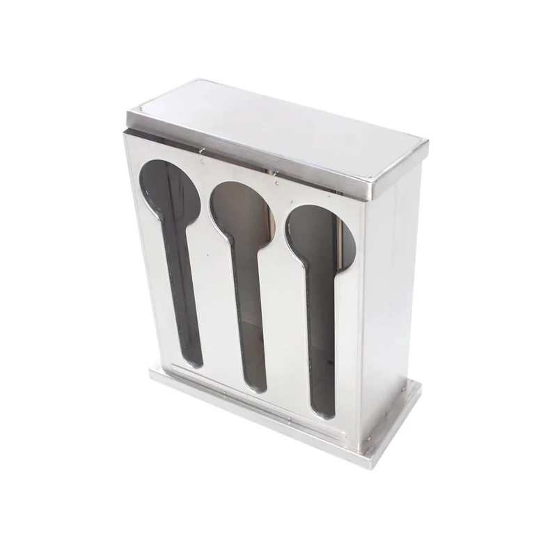 SOGA Stainless Steel Buffet Spoon Holder Storage Rack 3 Holes