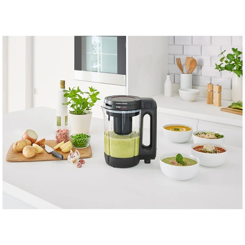 Morphy Richards Clarity Soup Maker 1000W 1.6 L with Interlocking Lid (Clear)