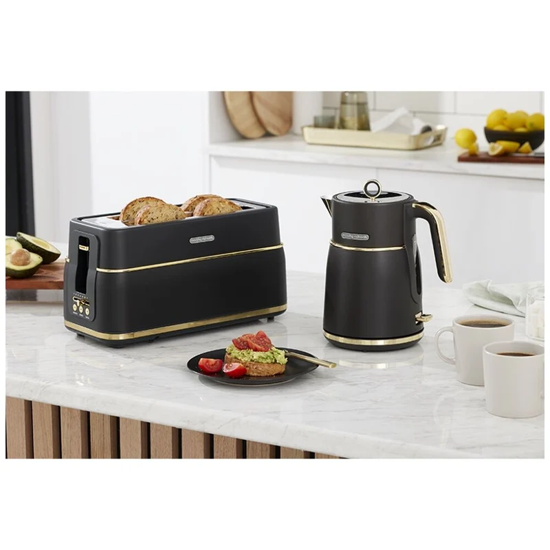 Morphy Richards Signature Soft Gold 4-Slice Toaster (Matte Black)
