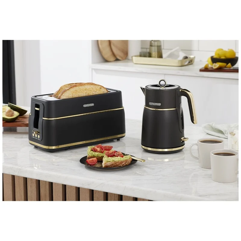 Morphy Richards Signature Soft Gold 4-Slice Toaster (Matte Black)