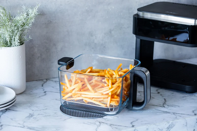 Healthy Choice PFAS-Free 1200–1400W Touch-Controlled Digital Air Fryer with Glass Basket 6.5L