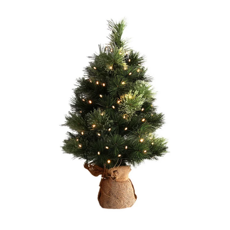 Jingle Jollys Christmas Tree 60CM Mini Tabletop 8 Light Modes Timer Xmas Tree