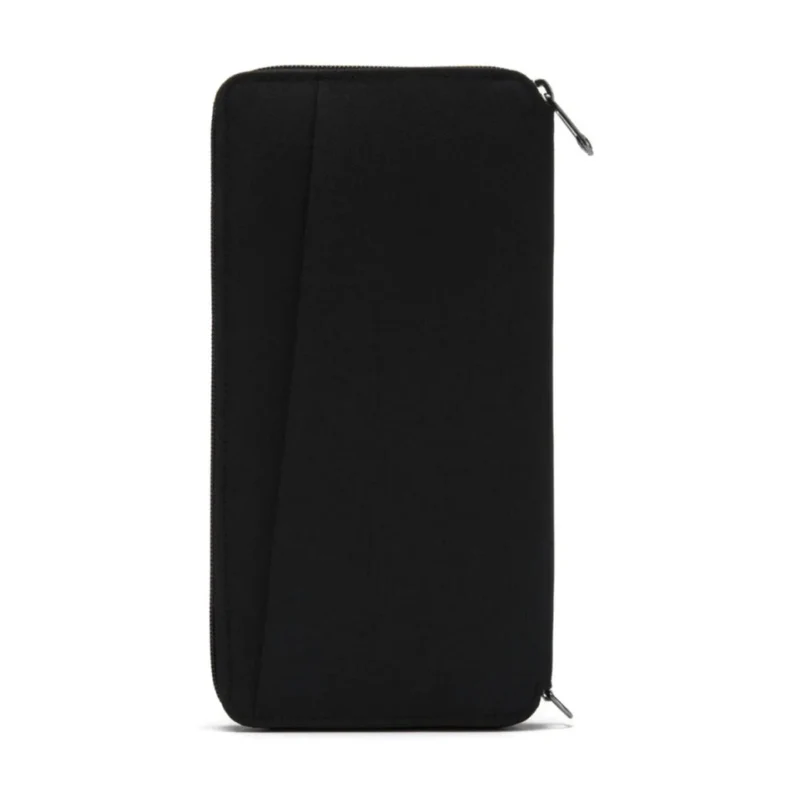 Pacsafe RFIDsafe RFID Blocking Mens Travel Wallet Recycled Polyester Jet Black