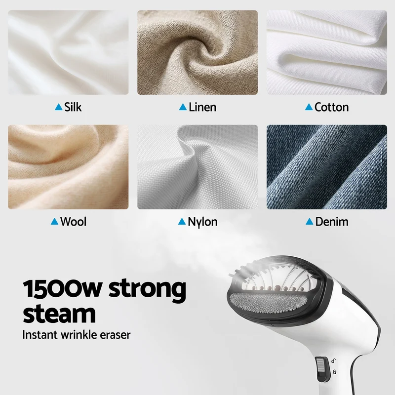 Devanti Clothes Steamer, 1500W Powerful Handheld Steam Iron for Home Travel