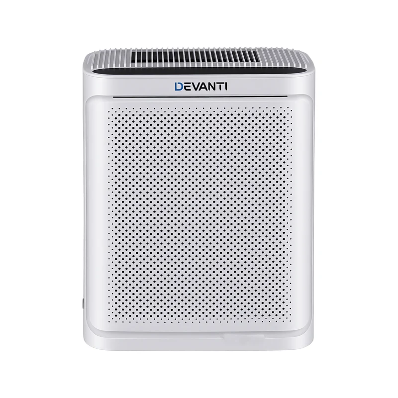 Devanti Air Purifier HEPA Air Cleaner Digital Display Bedroom White