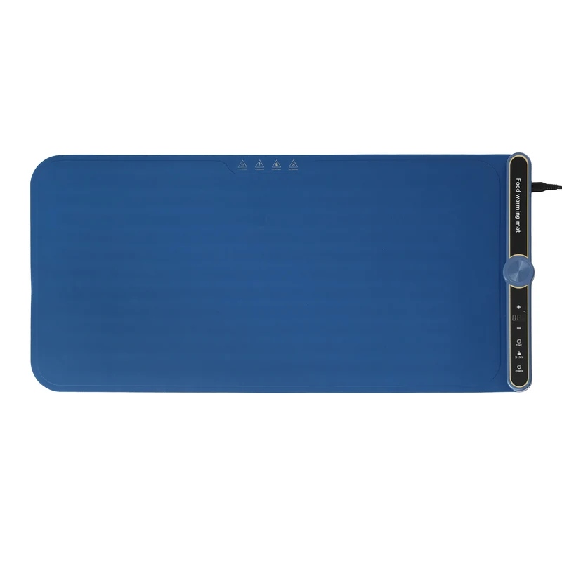 Devanti Food Warming Mat 80cm Electric Food Warmer Roll Up Buffet Tray (Blue)
