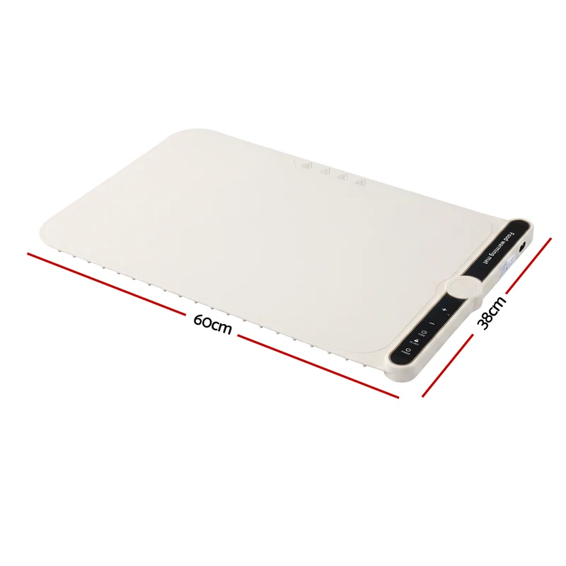 Devanti Food Warming Mat 60 x 38cm Electric Food Warmer With Timer (White)