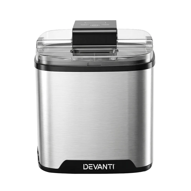 Devanti Ice Cream Maker Machine 2L Homemade Gelato Sorbet Sliver