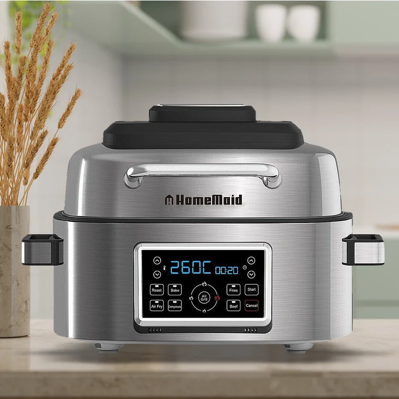 Homemaid Digital 6L Air Fryer and Grill Housing LED Display (Stainless Steel)