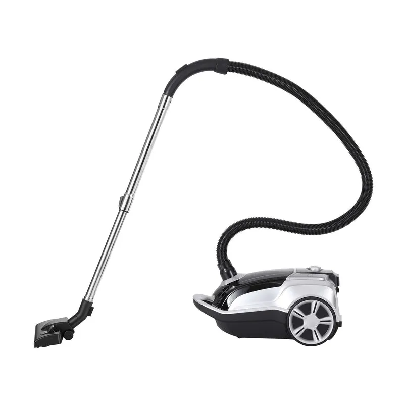 DEVANTI Bagged Vacuum Cleaner Powerful Suction for Carpet Wood Tile Floor (Black)