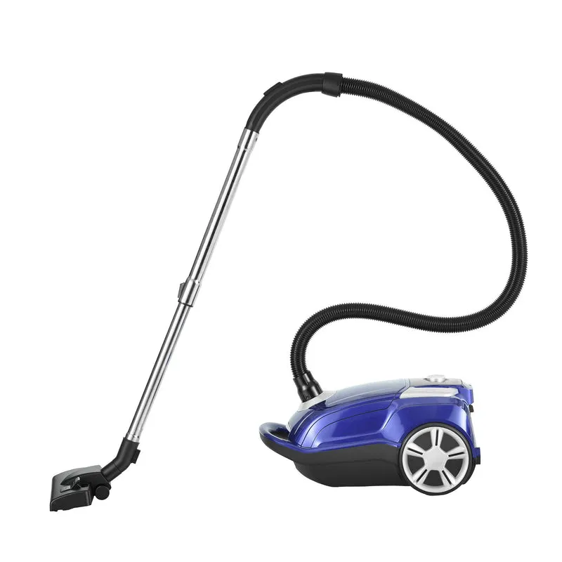 DEVANTI Bagged Vacuum Cleaner Powerful Suction for Carpet Wood Tile Floor (Blue)