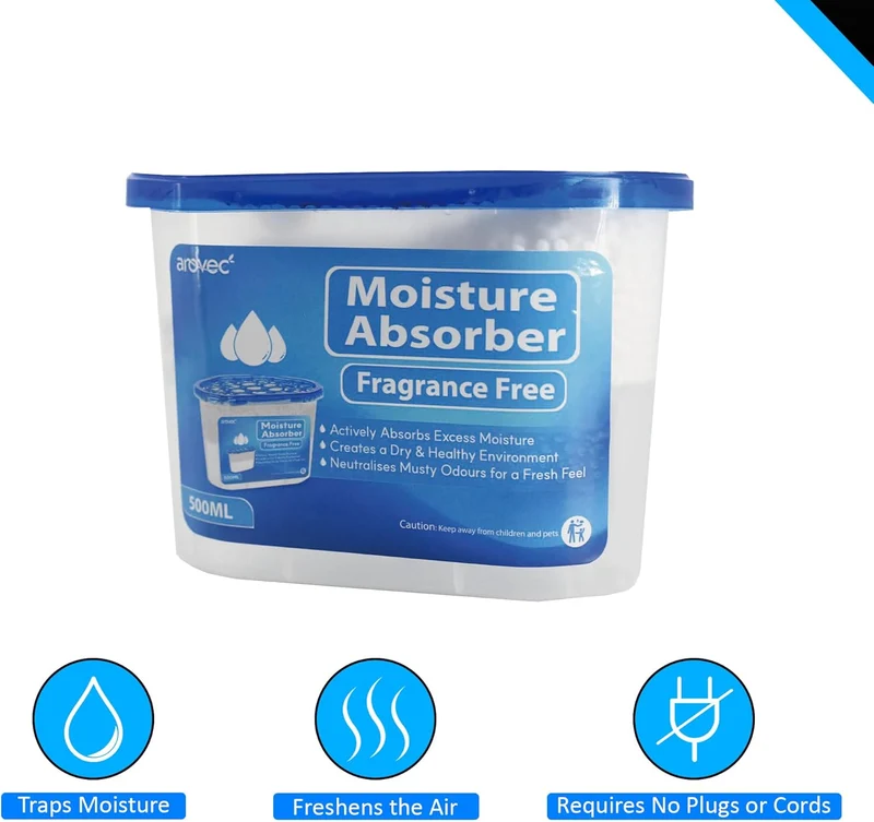 AROVEC 500mL Moisture Absorber for Wardrobe & Laundry (16-Pack)