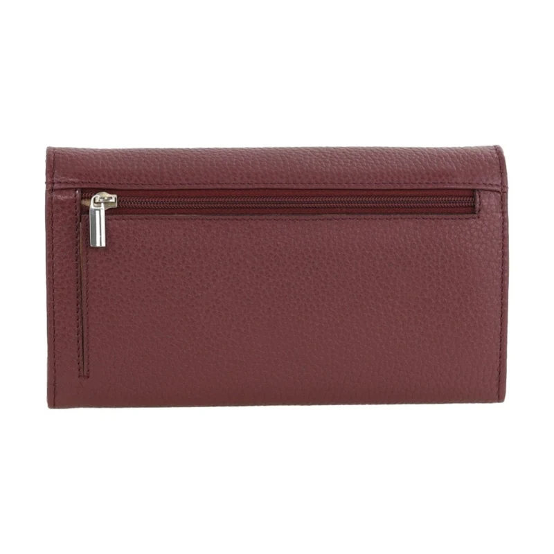 Pierre Cardin Women's Rustic Leather Protected RFID Wallet 19cm Wine