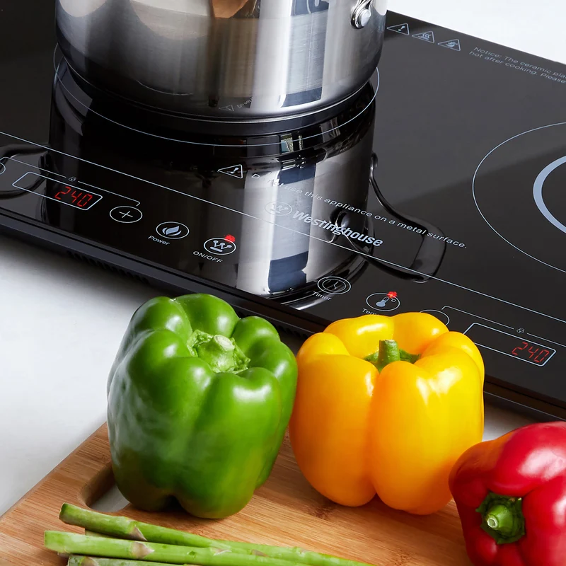 Westinghouse Double Induction Cooktop, 2400W, Slim Design
