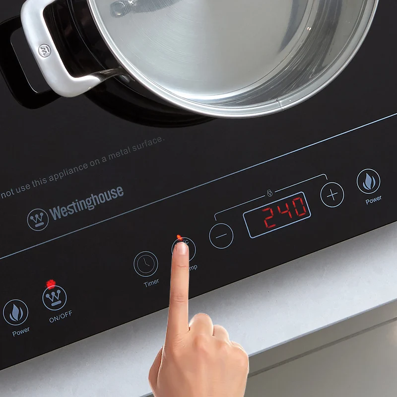 Westinghouse Double Induction Cooktop, 2400W, Slim Design