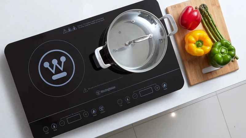 Westinghouse Double Induction Cooktop, 2400W, Slim Design