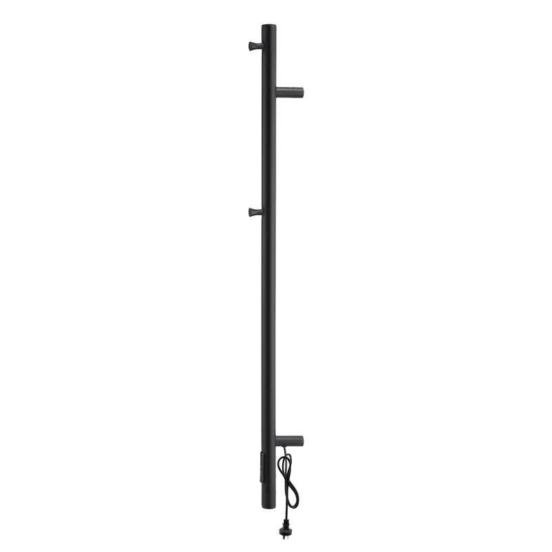 Devanti Heated Towel Rail with Timer Vertical Electric Heater Warmer Rack Black