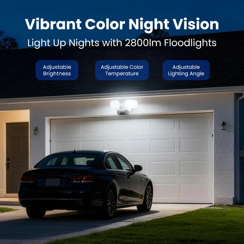Reolink PoE Security Camera Elite Pro Floodlight PoE 16MP 180° Dual Lens 2 pack