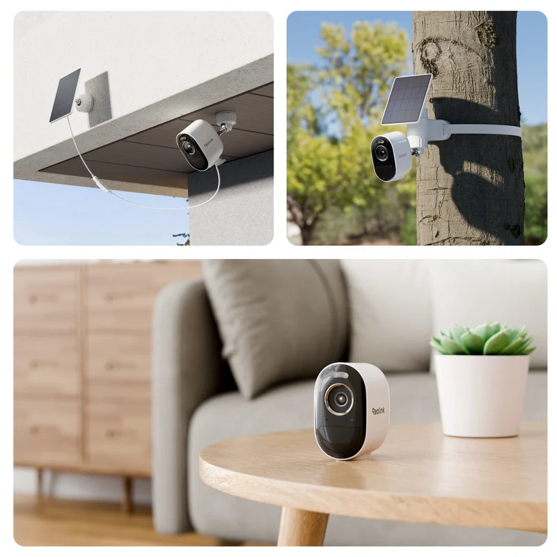 Reolink 3K 5MP HD Security Camera System 2 Pack Solar/Battery Powered Wire-Free