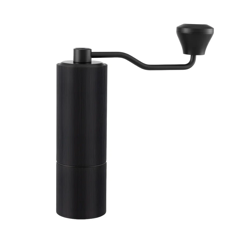 Devanti Manual Coffee Grinder with 24 Precise Settings Portable Hand Bean Burr Mill Black with Brush