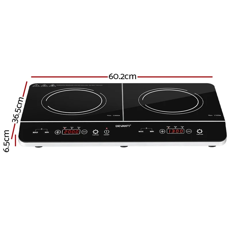 Devanti Portable Induction Cooktop 60cm Portable Cooker 15A Plug