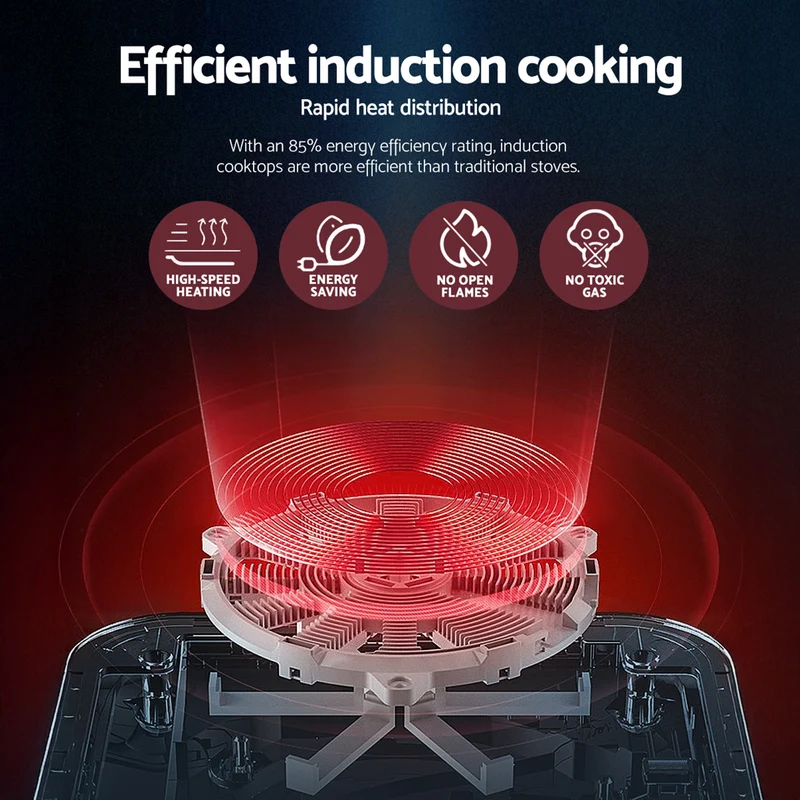 Devanti Portable Induction Cooktop 60cm Portable Cooker 15A Plug