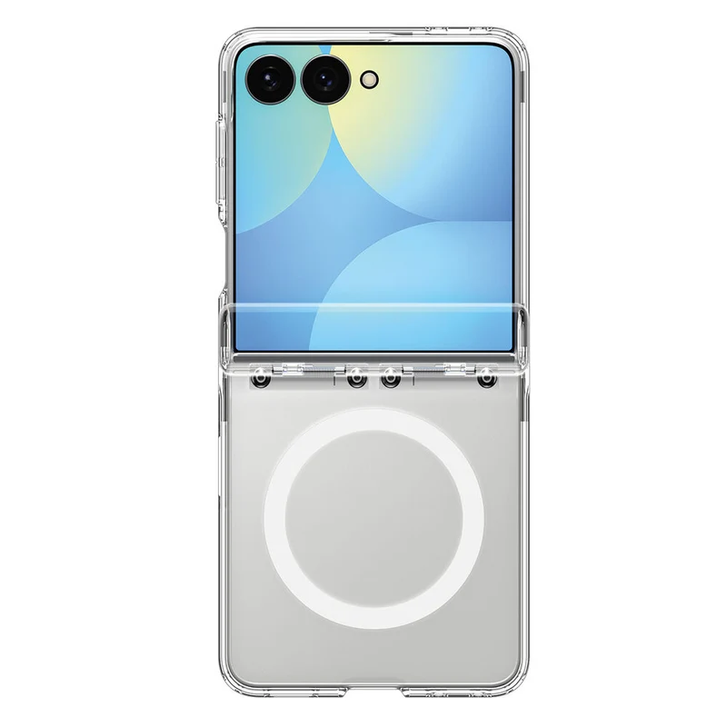 Spigen Galaxy Z Flip 8 Ultra Hybrid Pro (MagFit) Case (Clear Case / White Ring)