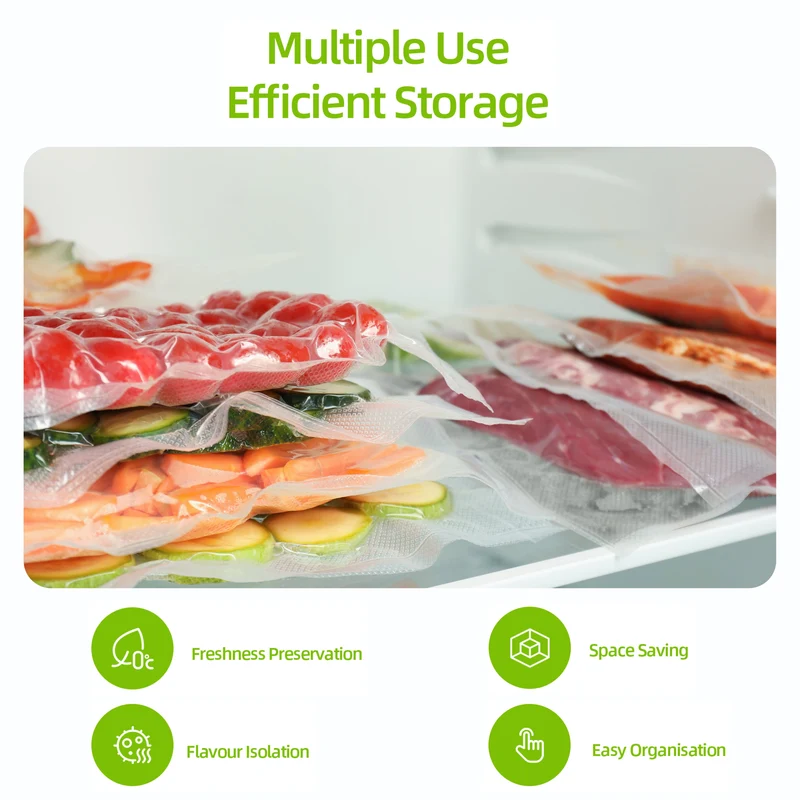 AUSPURE Vacuum Sealer Bags, 28cm x 6m for Food Storage 3 Rolls