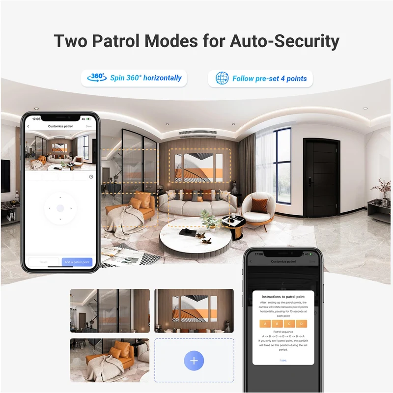 EZVIZ H7C Dual Lens 2K Indoor Security Camera