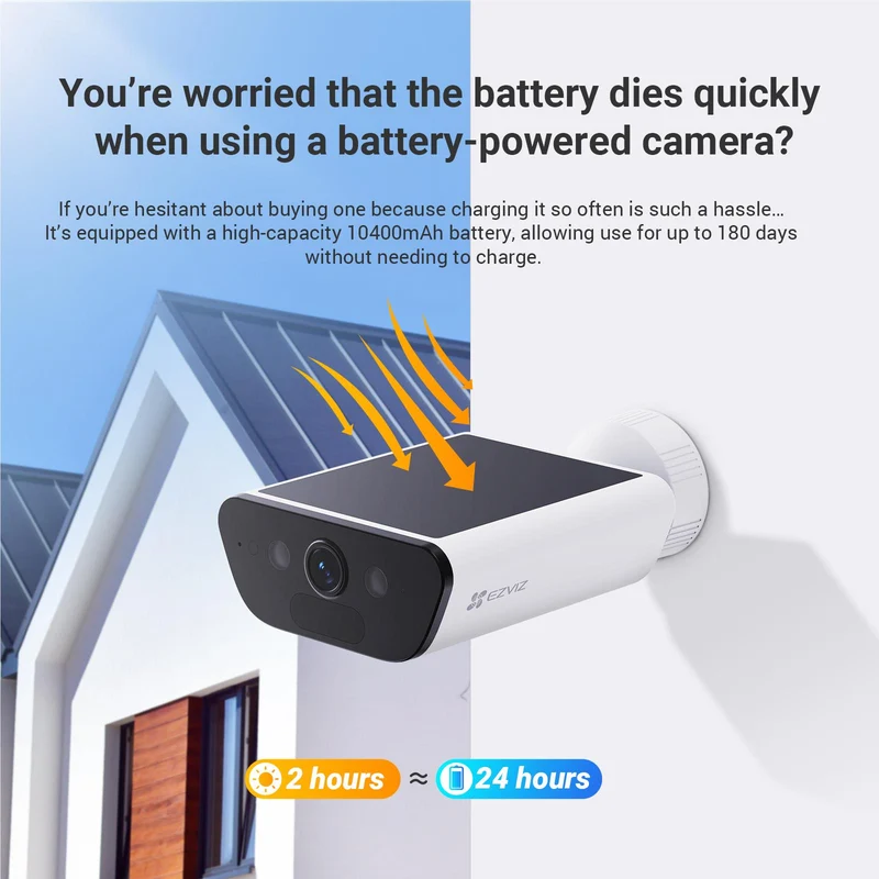 EZVIZ CB5 4K Security Camera with Solar Panels (2 Pack)