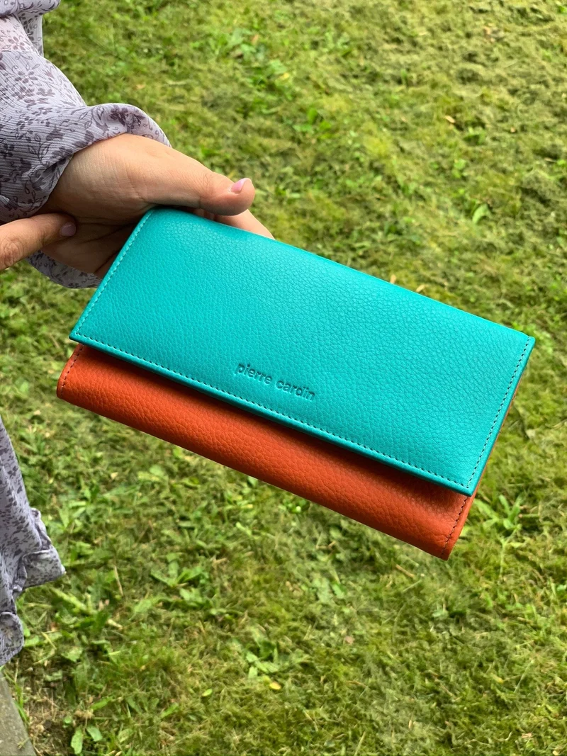 Pierre Cardin Women's Multi Colour Leather Tri-Fold Wallet 14cm Turquoise